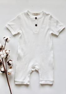 Organic romper 'Comfort' in white