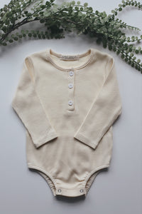 Organic Earth Romper in ivory