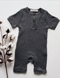 Organic romper 'Comfort' in grey