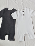 Organic romper 'Comfort' in grey