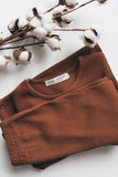 Organic Earth two-piece set in rust