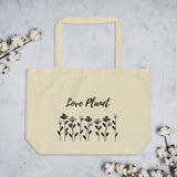 Large organic tote bag 'Love Planet'