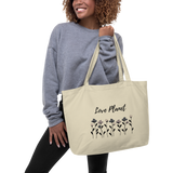 Large organic tote bag 'Love Planet'