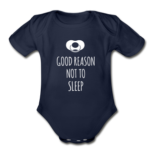 Organic 'Sleep' Bodysuit - dark navy