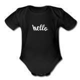 Organic 'Hello' Bodysuit - black